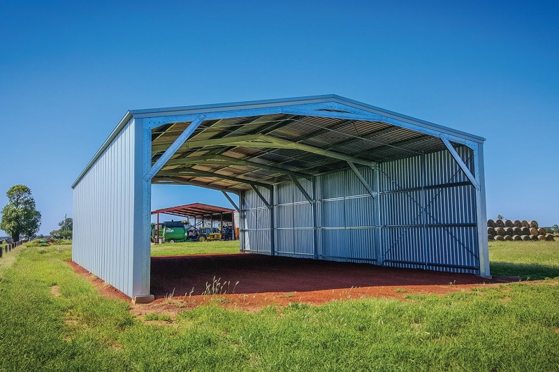 Clear through access gable end open shed
