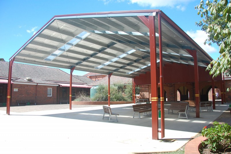 Commecial roof only cover at a school
