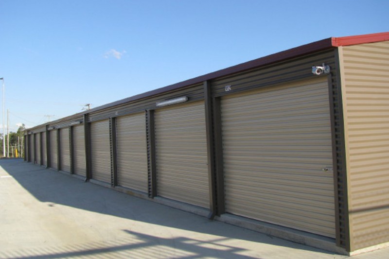 Commercial storage shed with 12 units