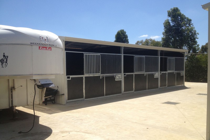 Equine Horse Stables with open front