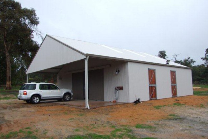 Gable roof horse stable shed