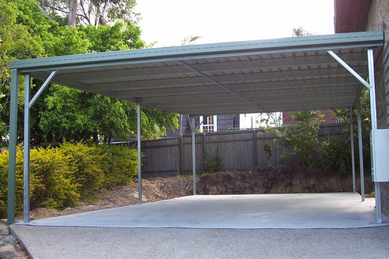Large skillion roof carport