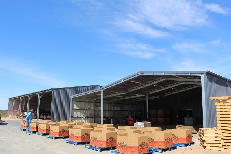 Open front and open gable end farm sheds