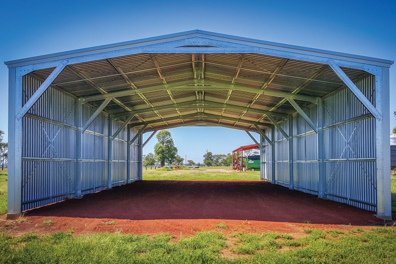 Open gable end shed clear access