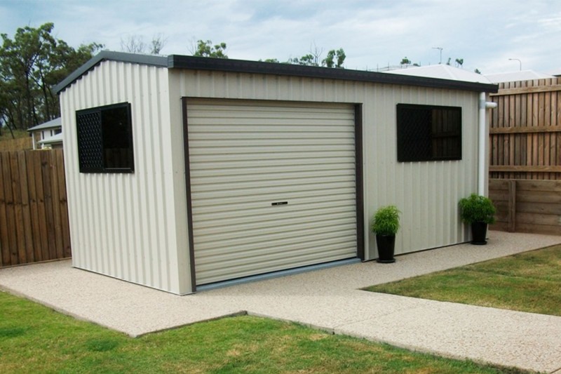 Single garage with extra storage space