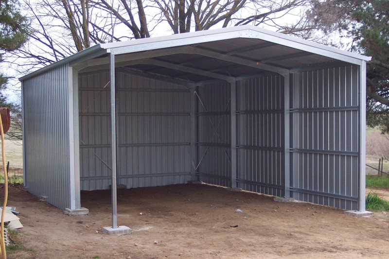 Small open gable end shed