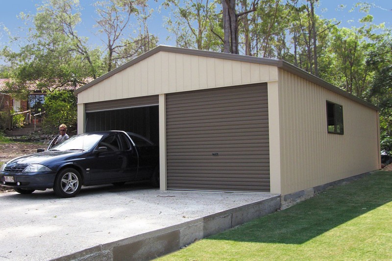 Twin door double garage
